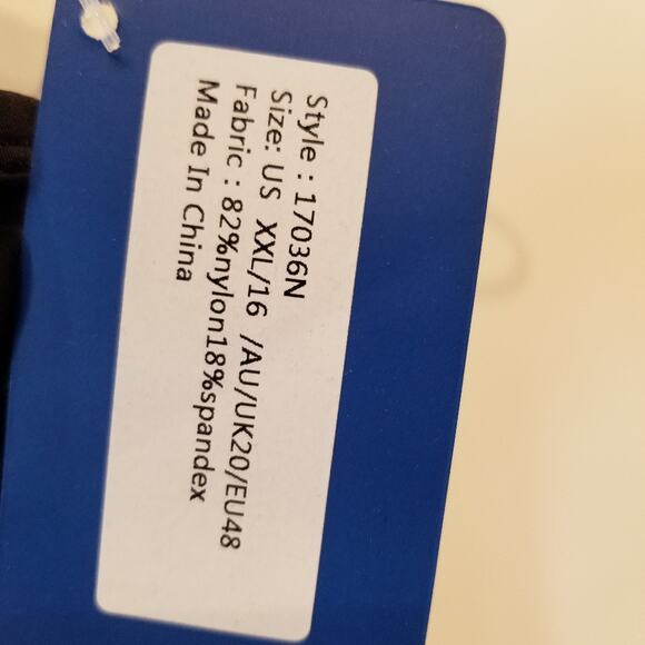 NEW Cross Front Black Swimsuit  Womens Sexy Bathing Suit Size 16 - Picture 9 of 12